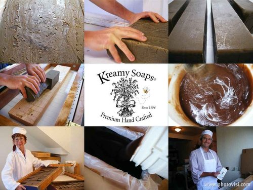 Kreamy Soaps Premium Hand Crafted Wholesome Pine Tar Olive Bars - 12 Pack
