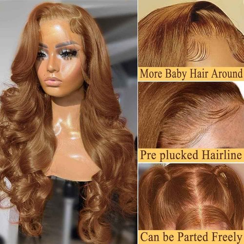 Luxvogue Chocolate Curly 14 Inch Human Hair Wig Lace Frontal T Body Wave Human Hair Wig Pre Plucked Pre Cut Lace Frontal Closure Glueless Wigs Elastic Band 200% Density