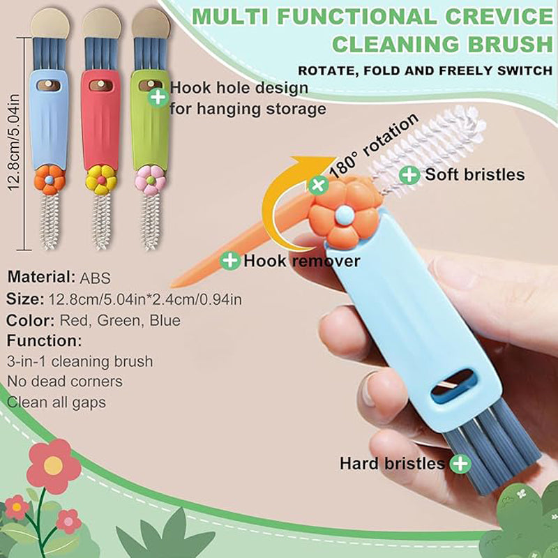 3PCS Multifunctional Bottle Cleaning Brush Set for Tight Gaps