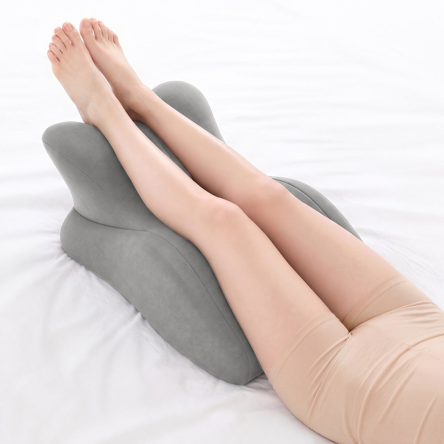 Ergonomic Memory Foam Support Pillow for Couples - Grey