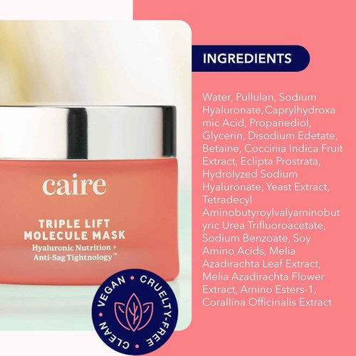 Caire Beauty Anti Aging Hyaluronic Acid Gel Cream Face Lift Molecule Mask, Skin Lift Gel Moisturizer For Face, Neck and Chest - 40 ml