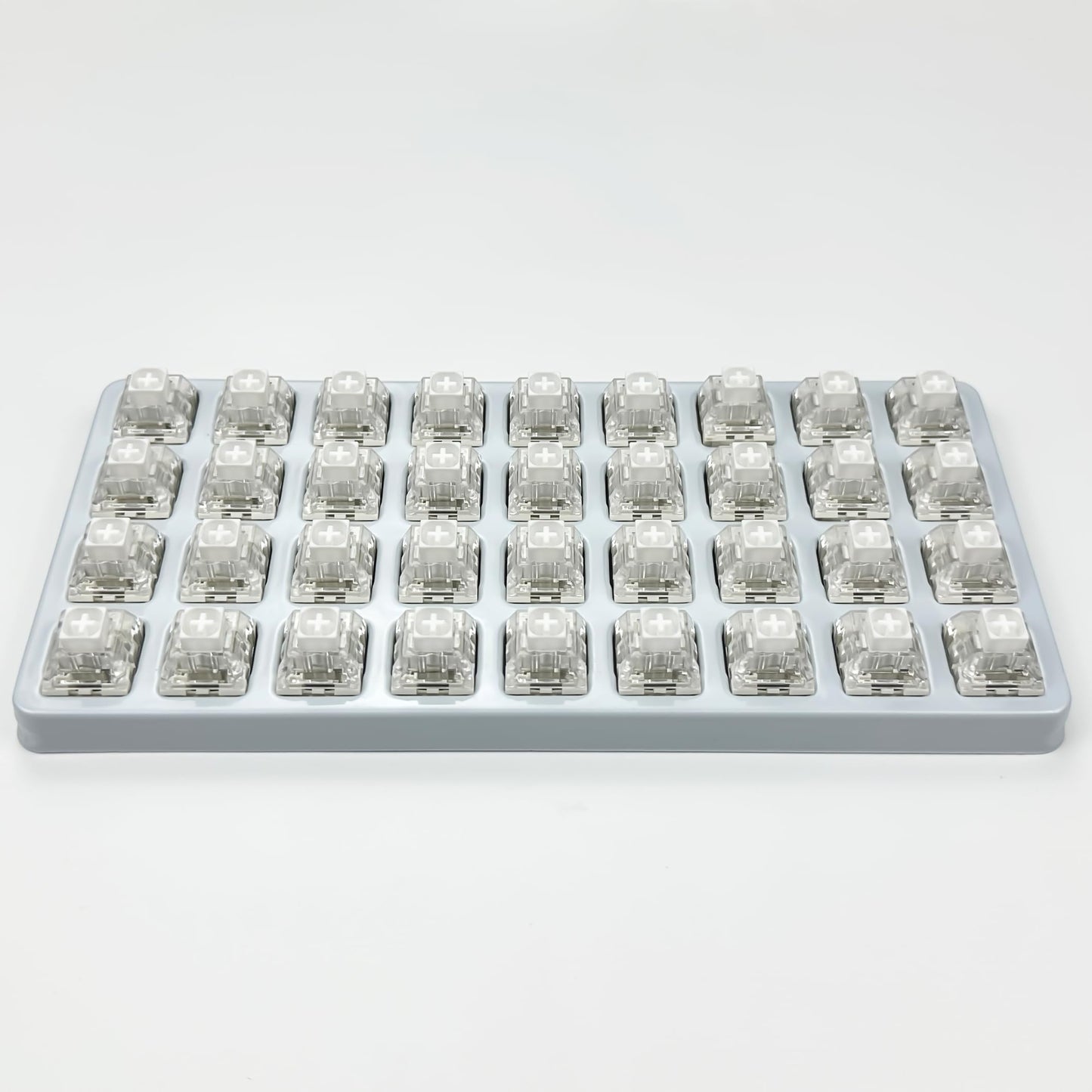 Zjmehty Kailh Box White Mechanical Keyboard Switches,3-Pin 45gf Clicky/Speed Typing/Gaming/Waterproof Switches(72Pcs,Kailh Box White)