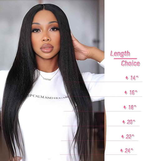 Essent Seamless Light Yaki Straight Clip in Hair Extensions Seamless Real Human Hair, 16 Inch 1Pack 130g 7Pcs Human Hair Extensions for Women Natural Black