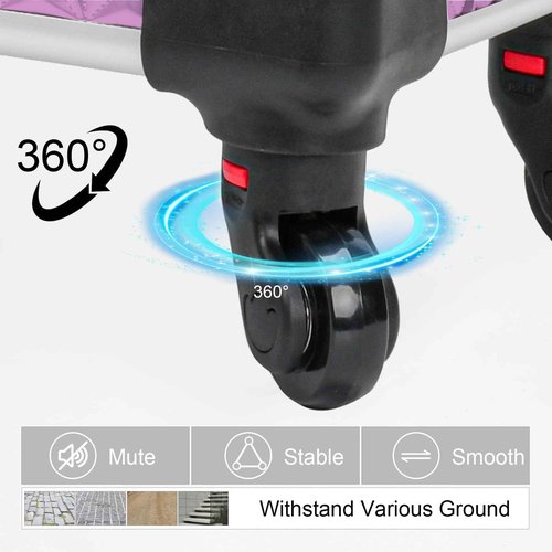 TOPACK Rolling Makeup Train Case,Professional Cosmetology Case on Wheels,Large Cosmetic Organizer Trolley Case,Makeup Travel Case with Draws,Nail Artist Hairstylist Storage Traveling Cart Trunk,Pink