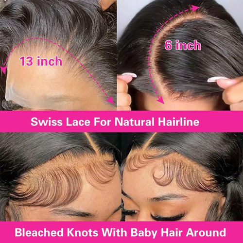 Mihugass 8 Inch Bob Wig Human Hair 13x6 Hd Transparent Lace Front Wigs Human Hair Pre Plucked Glueless Bob Wig #1 Jet Black 200% Density Short Straight Bob Wigs For Women