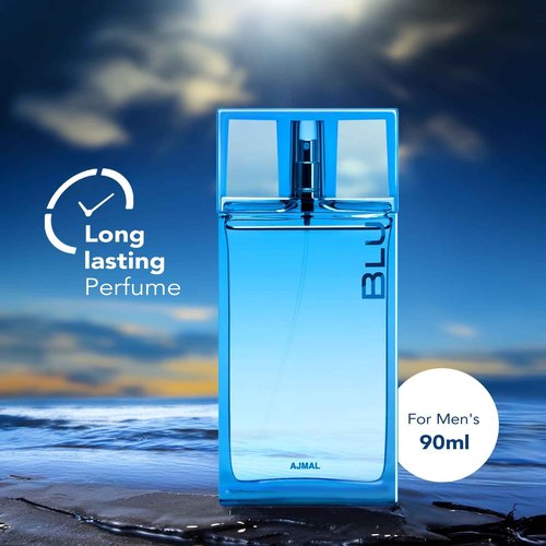 Ajmal Blu Eau De Parfum for Men – Long-Lasting Citrus & Aquatic Scent Spray, Fresh Masculine Fragrance, 3.0 oz / 90ml, Gift Perfume for Men – Made in Dubai