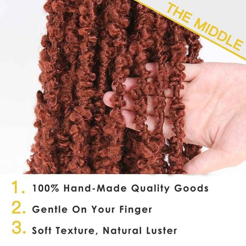 ZRQ Butterfly Locs Crochet Hair 36 Inch 6 Packs Distressed Faux Locs Pre-looped Synthetic Crochet Braids Extended Soft Locs For Women Extensions (36 Inch,350#)