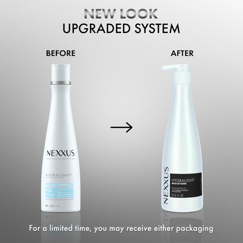 Nexxus Hydra-Light Weightless Moisture Shampoo Pack of 4 Replenishing Shampoo for Oily Hair Silicone free 13.5 oz