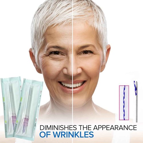 PHYMAT Pdo Threads for Face Lift Cog 18G100mm Pdo Molding Cog Bullet Blunt 20Pcs Threads for Face Lift