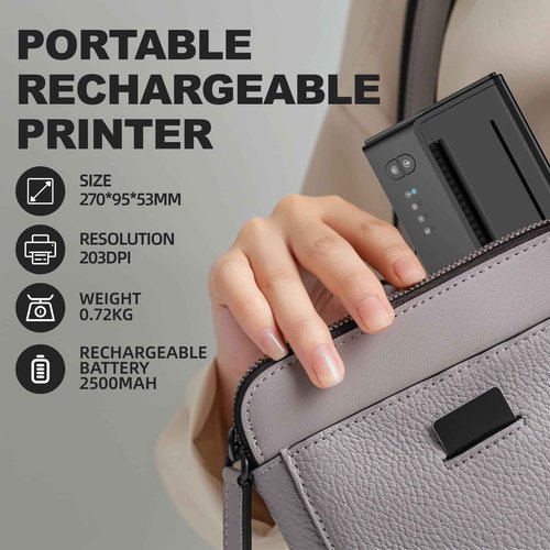 Meihengtong Tattoo Stencil Printer Bluetooth Thermal Wireless Portable Tattoo Stencil Transfer Machine Copier with 10pcs Transfer Paper P8008 Compatible with Android, iOS & Windows