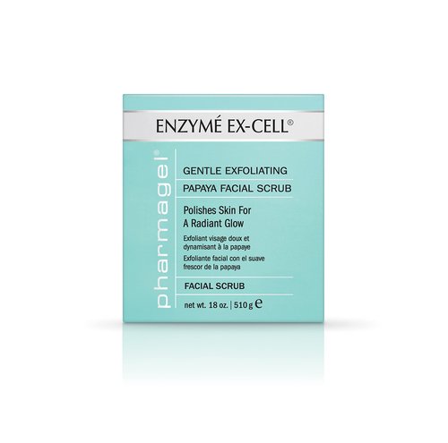 Pharmagel Enzyme Ex-Cell - Gentle Papaya Face Exfoliator Scrub for All Skin Types - 18 Ounces