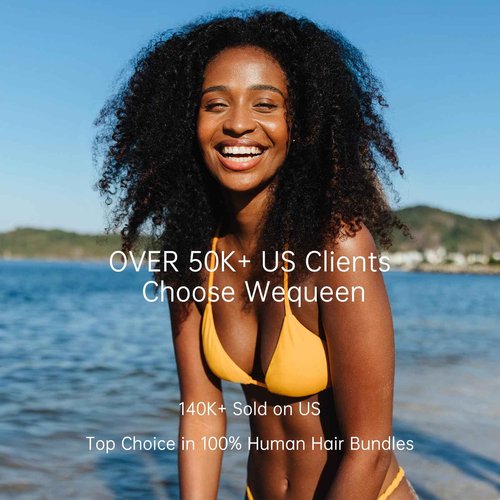 WEQUEEN Kinky Curly Human Hair Bundles Premium Virgin 100% Human Hair 3c/4a Curly Wave 24 Inch Single Bundle Natural Black