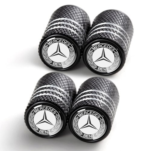 Tire Valve Stem Cap Cover for Mercedes Benz A C E S Class Series GLK CLA GLA GLC GLE CLS SLK AMG Series Belt O-Ring Seal Corrosion Resistant,Tire Valve Stem Air Cap 4 Pack Black…