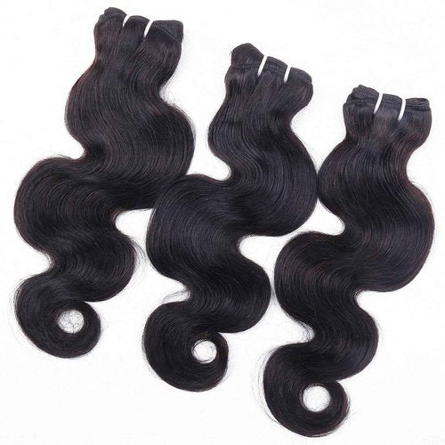 RESACA Body Wave 3 Bundles Human Hair Weave Weft Extentions Bundles for Women 18 20 22 Inch 100% Unprocessed Brazilian Virgin Human Hair (Nature Color Black)