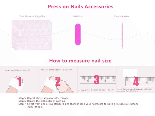 LOVFUL Press on Nails Blue Bay Wave French Tip | Handmade with Full Covered Crystals | Reusable Fake Nails | Square Regular 1.0 in | H63-S
