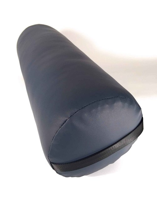 Fluffy Massage Bolster Pillow by NRG - 8"W x 26"L Full Round Massage/Spa Table Bolster with Carrying Strap - Supports Neck, Knees or Ankles - PVC Free Vinyl Upholstery - CFC Free Foam - Color: Agate