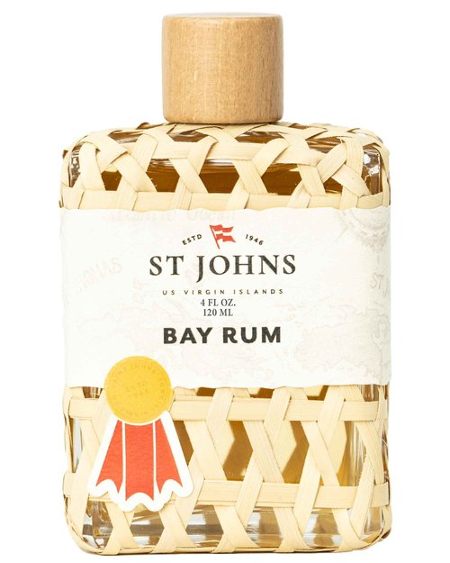 St. John Bay Rum Aftershave and Cologne | Made with Bay Leaves from The Virgin Islands | Bay Leaf After Shave Fragrance for Men | (4 oz Splash Bottle)