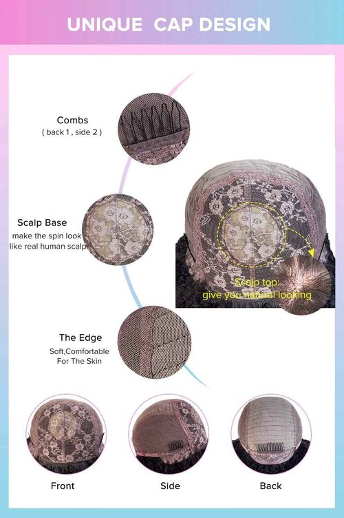 meishengzhiyuan Kinky Blow Out Wig With Bangs Human Hair None Lace Front Wig Glueless Kinky Straight Scalp Top Wig Full Machine Made Brazilian Remy Hair 150 Density Natural Color 12 inch