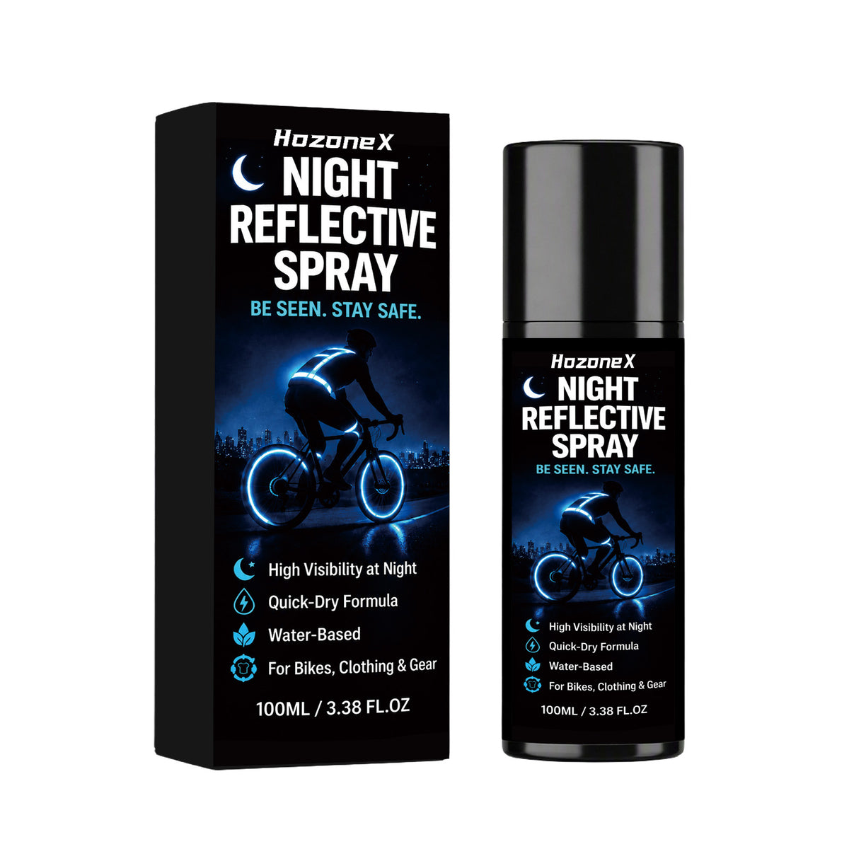 Night Reflective Spray 100ml - Luminescent Glass Bead Luminous Coating