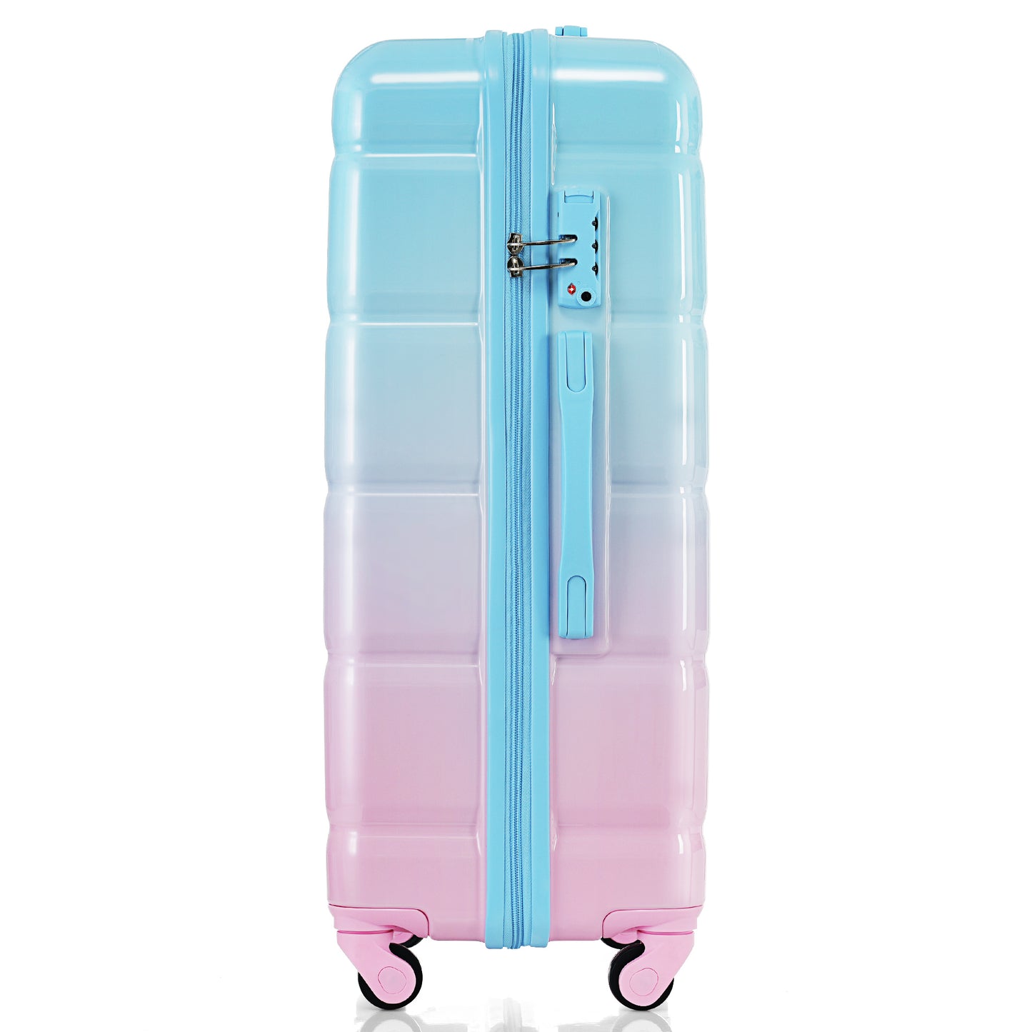 20-Inch Luggage Set with USB Port - 3-Piece Hard Shell in Blue & Pink