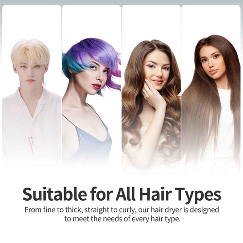 HULMAY TurboSpeed Ionic Hair Dryer & Blow Dryer, 500M IONs for Frizz Control & Shine, Lightweight, 160000RPM, Longer Lifespan, No Heat Damage, Fast Dry, Low Noise & Hair Care Gift