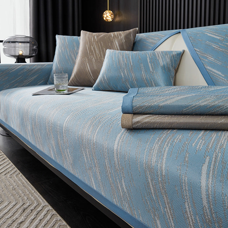 Ice Silk Sofa Cushion Cover Summer Non-Slip Breathable Home Decor