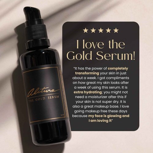 Alitura Anti-Aging Peptide & Collagen Gold Serum for Face – with Vitamin A, CoQ10 & Astaxanthin – Korean-Inspired Hydrating Serum for Wrinkles, Radiance & Firmness – 50ml