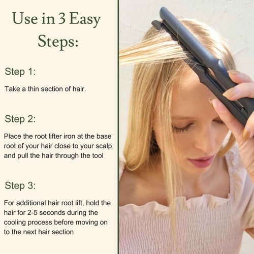 BOMHAIR - Root Lifting Flat Iron | Alternative to Volumizing Sprays and Powders | Hair Care Tools & Products | Hair Volumizing | Patent Pending Design