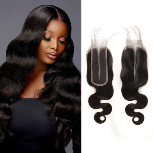 WOWANGEL 2x6 0.095mm Ultra-Thin Skinlike Real HD Lace Frontal & Closure,Body Wave Natural Hairstyles,Pre-Plucked Invisible Hairline,Unprocessed Virgin Human Hair,Invisible Knots HD Lace,20inch