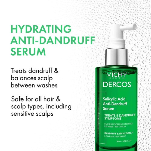 Dercos Selenium Sulfide Anti Dandruff Shampoo + Hair & Scalp Moisturizing Conditioner + Salicylic Acid Anti-Dandruff Serum, Eliminates Flakes & Fights Recurring Dandruff & Itchy Scalp