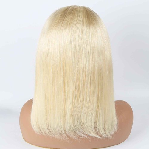 Unipearl 613 Lace Front Wigs Human Hair Short Bob Blonde Wig Human Hair 4x4 HD Transparent Lace Closure Wigs for Women Straight Glueless Wigs Pre Plucked 12inch 180 Density