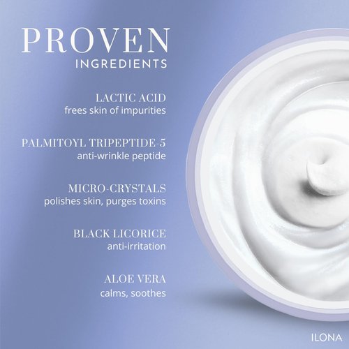 ILONA Pretty Polished Crystal Resurfacing Cream – 2022 New You Beauty Award Winner | Luxury Microdermabrasion Face Polish with Lactic Acid & Micro Crystals for Smooth, Radiant Skin, 1.7 oz.