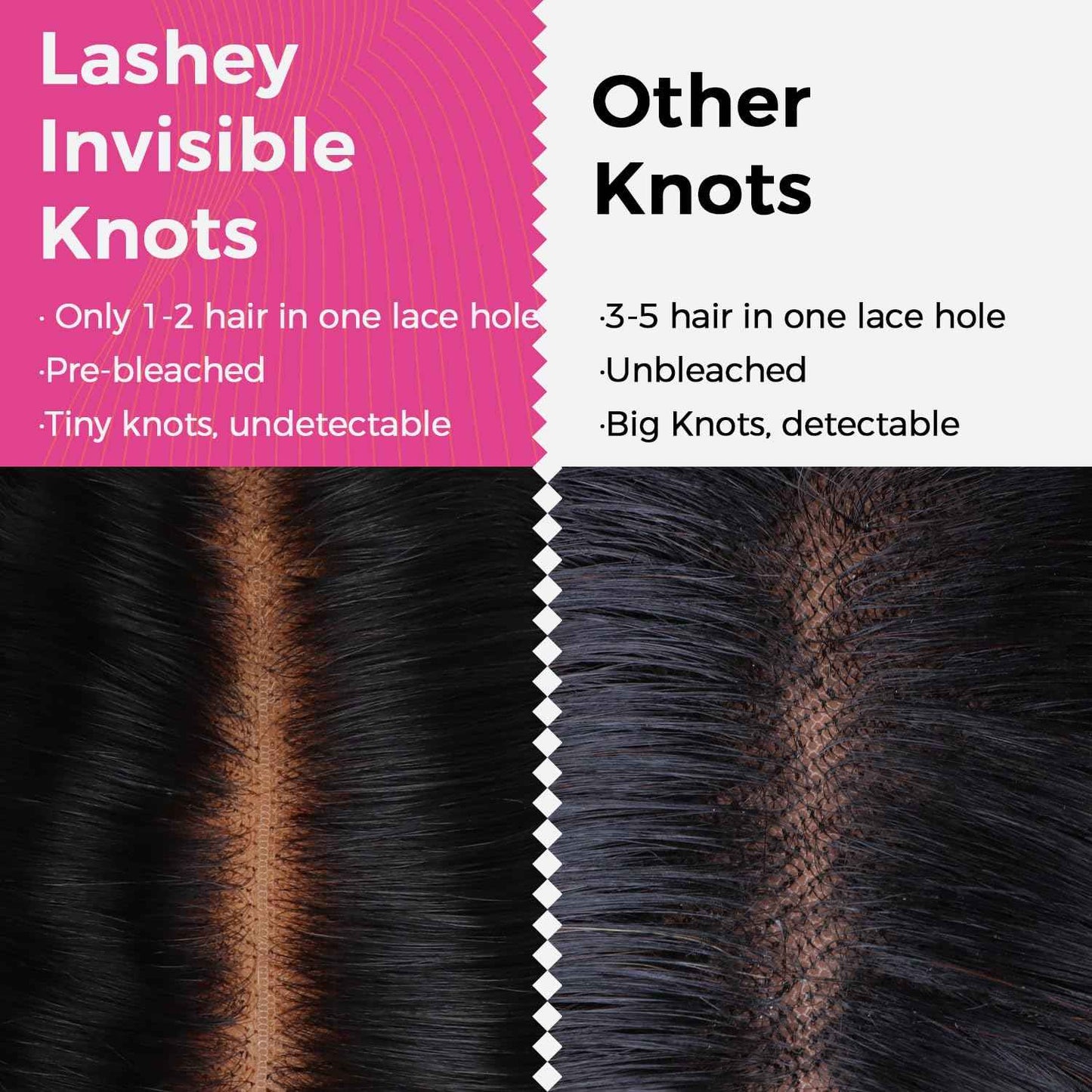 Lashey 2x6 SKINLIKE HD Lace Closure Human Hair Body Wave, 0.10mm Ultra-Thin Invisible Real HD Lace, Pre-Bleached Knots and Pre-Plucked Hairline 18 Inch Natural Black