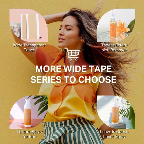 DOORES Tape in Hair Extensions Human Hair, Dark Brown 18 Inch 50g 10pcs, Wide Tape in Extensions Real Remy Invisible Seamless Tape-ins Silky Straight Skin Weft Folding Wear