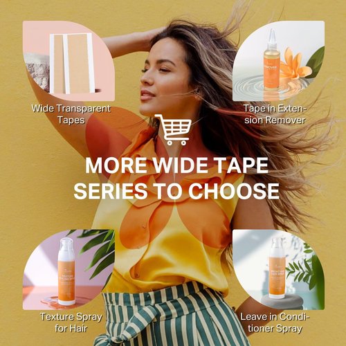 DOORES Hair Extensions Real Human Hair Wide Tape ins, Balayage Dark Brown to Chestnut Brown 20 Inch 10pcs 50g, Tape in Extensions Human Real Remy Invisible Fullness Skin Weft Silky Straight for Woman