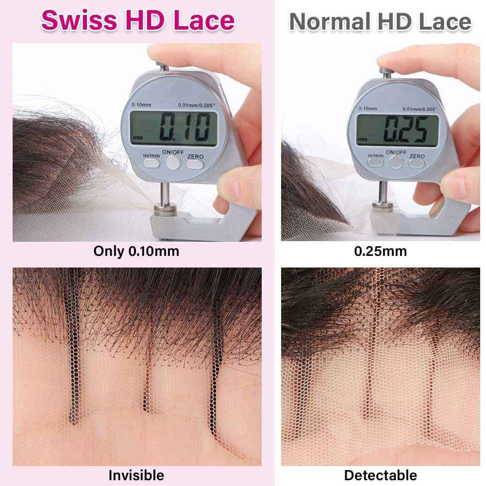 Omswet Skinlike HD Lace 5x5 Closure Human Hair Deep Wave Human Hair Closures for Black Women 12A Virgin Hair Pre Plucked Hairline Small Knots Invisible HD Lace Curly Closure 20 Inch