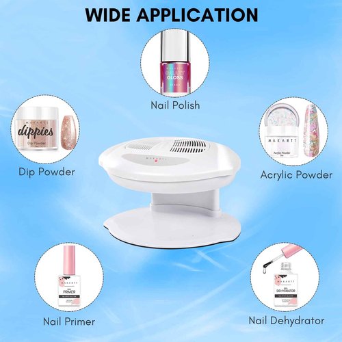 Makartt Nail Dryer for Regular Polish & Acrylic Nails, Professional 400W Quick Dry Air Fan with Auto Sensor, Warm & Cool Wind Nail Polish Dryer, Must-Have Nail Tech Supplies for Salon or Home