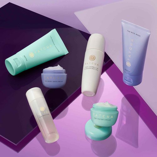TATCHA Mini Favorites Set | Travel Sized Bestselling Cleansers, Essence, and Moisturizers | $120 Value