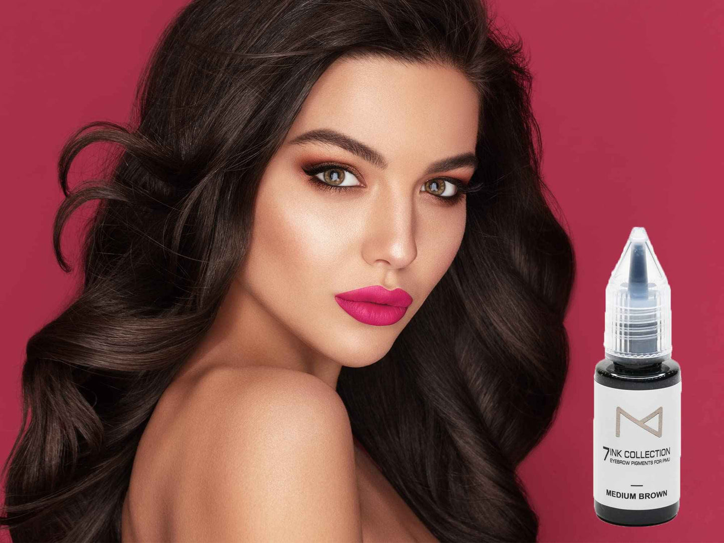 M - 7Ink Seven Colors Liquid Pigment Ink for Eyebrows - Permanent Makeup Microblading Supplies Kit - Machine Use - Microshading - No Mixing Professionals Only -10ml (Set, 7 Ink Collection Set)