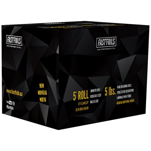 FASTFOILS 5" Hair Foil Roll - Aluminum Foil Roll for Hair Coloring - Medium Weight Foils For Highlighting - 1250 ft