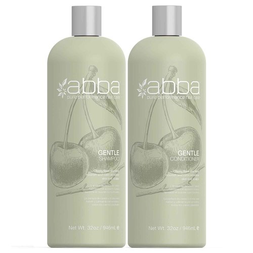 ABBA - Pure Gentle Shampoo & Conditioner Soothing & Nourishing Value Duo Set – Cherry Bark & Aloe, 32 fl oz Each