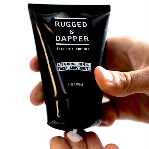 RUGGED & DAPPER - Daily Power Scrub Facial Cleanser, Age + Damage Defense Face Moisturizer and Age Defense Eye Complex