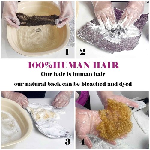 Afro Kinky Bulk Human Hair For Dreadlock Extensions Repair Locs,Twist Braiding, 100% Human Braiding Hair ，30Grams each bundles Total (10Inch #1B 10bundles)