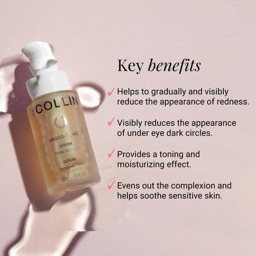 G.M. COLLIN Vasco-Tonic Serum | Hydrating Face Serum for Sensitive Skin Relief | Soothing Treatment to Help Reduce the Appearance of Facial Redness