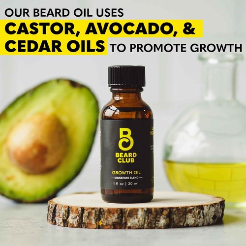 The Beard Club Essential Growth Bundle: Trimmer for Men & Growth Kit - Includes Cordless Electric Trimmer, Oil, Vitamins & Vitamin Spray, Brush