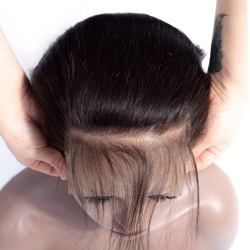 13x6 Lcae Frontal Human Hair Pre Plucked Transparent with Baby Hair Free Part 100% Virgin Human Hair 150% Density Ture Size(13x6 Frontal, 20 Inch)