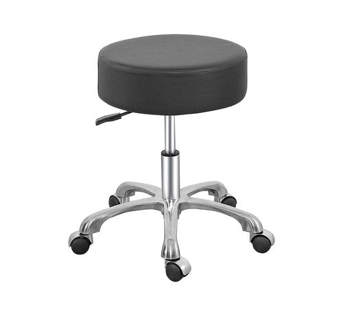 Lilfurni Comfy Memory Foam Heavy Duty Rolling Stool,Adjustable Chair with Wheels for Doctor,Shop,Nail Tech,Potters,Medical,Massage,Artist,Tattoo,Studio,Office,Pedicure(Black)