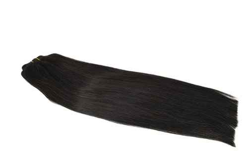 Clip In Hair Extensions Real Human Hair Dark Brown Straight Thick End 18 20 22" 100gm (18", 2#-Dark Brown)