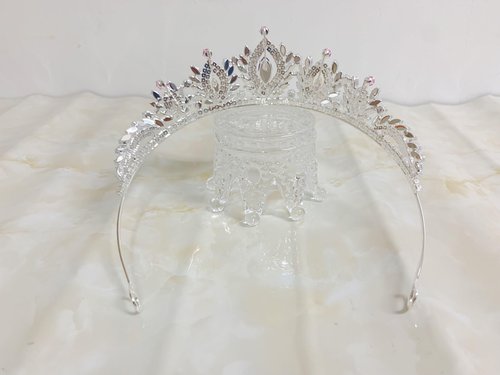 ZECAA Crystal Elegant Princess Tiara Crown For Woman, Multi-Gemstone Tiara Crown Headband With Amethyst, Pink Topaz and Citrine Stone, Silver Color