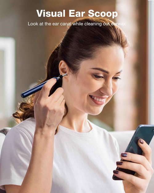Highdas Ear Wax Removal Endoscope Otoscope, Earwax Remover Tools, Scope, with 1080P FHD Camera, 6 Led Lights, Wireless Connected, Compatible with iPhone, iPad, Android Smart Phones & Tablets